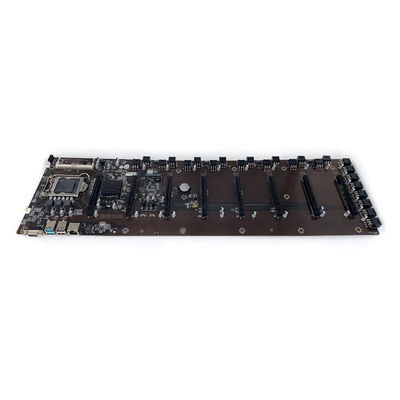 Intel®B75 3th I3 I5 I7 Cryptocurrency Atx Motherboard For Mining 8PCIE 16X With Slots Spacing 65mm