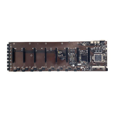 Intel®B75 3th I3 I5 I7 Cryptocurrency Atx Motherboard For Mining 8PCIE 16X With Slots Spacing 65mm