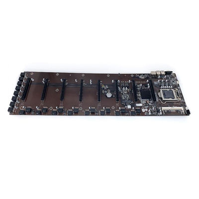 Intel®B75 3th I3 I5 I7 Cryptocurrency Atx Motherboard For Mining 8PCIE 16X With Slots Spacing 65mm
