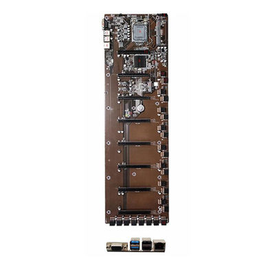 Intel®B75 3th I3 I5 I7 Cryptocurrency Atx Motherboard For Mining 8PCIE 16X With Slots Spacing 65mm