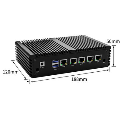 N5105 Quad Core Pfsense Mini Pc 5 × 2.5G NICs AES NI For Network Security