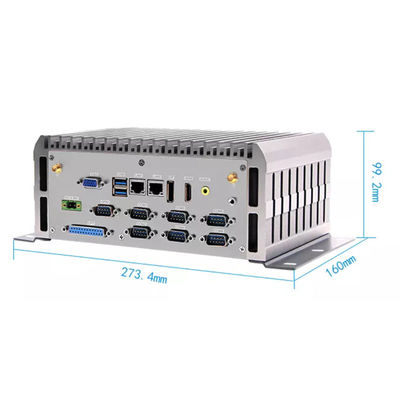 Intel® 4th generation i7-4700MQ X86 Fanless Industrial Mini PC 2LAN 6COM LPT DP port