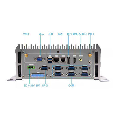 Intel® 4th generation i7-4700MQ X86 Fanless Industrial Mini PC 2LAN 6COM LPT DP port
