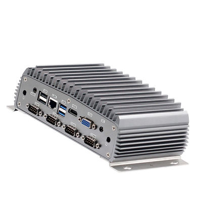 DC Power Industrial Mini PC , Fanless Mini Computer 6COM 1 LAN quad core J4205