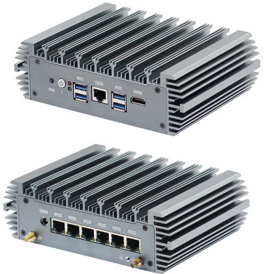 6 Gigabit LAN Firewall Small Fanless Computer 11th Generation Intel I3-1115G4