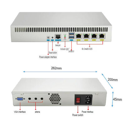 Desktop Celeron® J4125 4 LAN Firewall computer Mini Firewall Appliance PFsense Soft Router