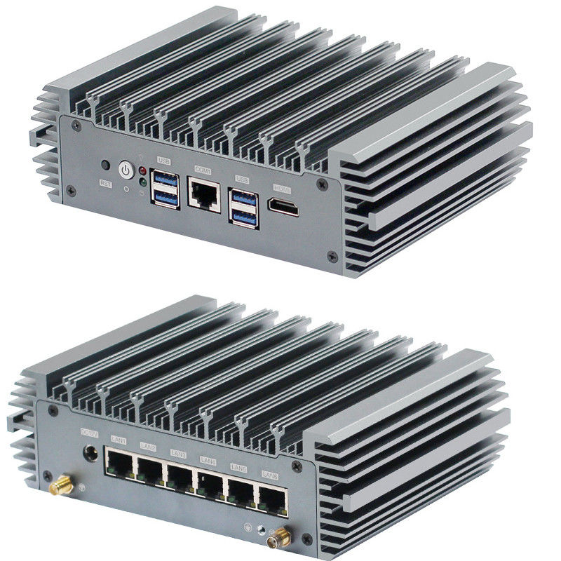 6 Gigabit LAN Firewall Small Fanless Computer 11th Generation Intel I3-1115G4