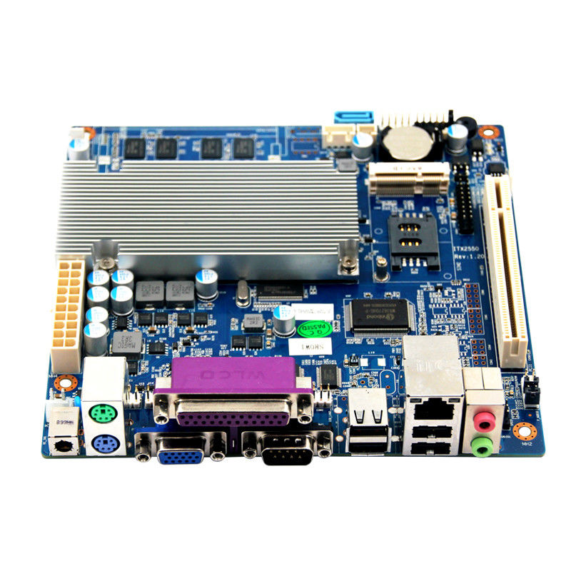 Dual Core D2550 Mini Itx Industrial Motherboard 2G RAM 6COM With LPT PS/2 Port